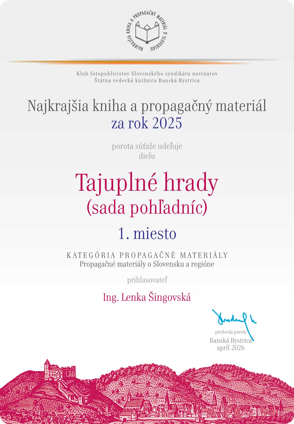 Tajuplné hrady - kolekcia pohľadníc - Najkrajší propagačný materiál o Slovensku 2025
